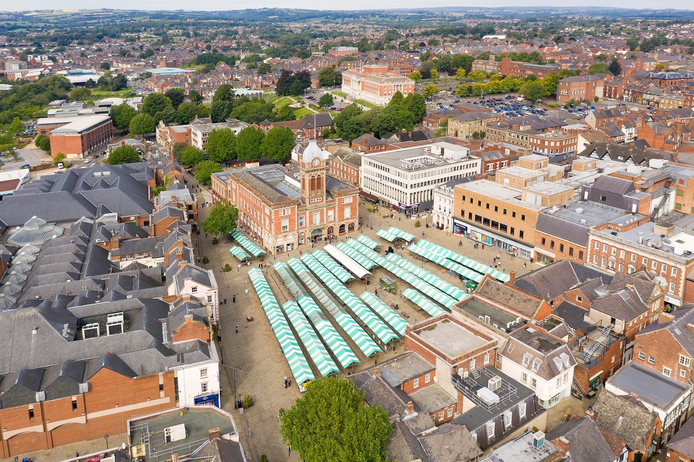 Market place birdseye &#8211; Chesterfield